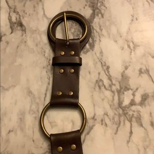Women’s brown leather belt
